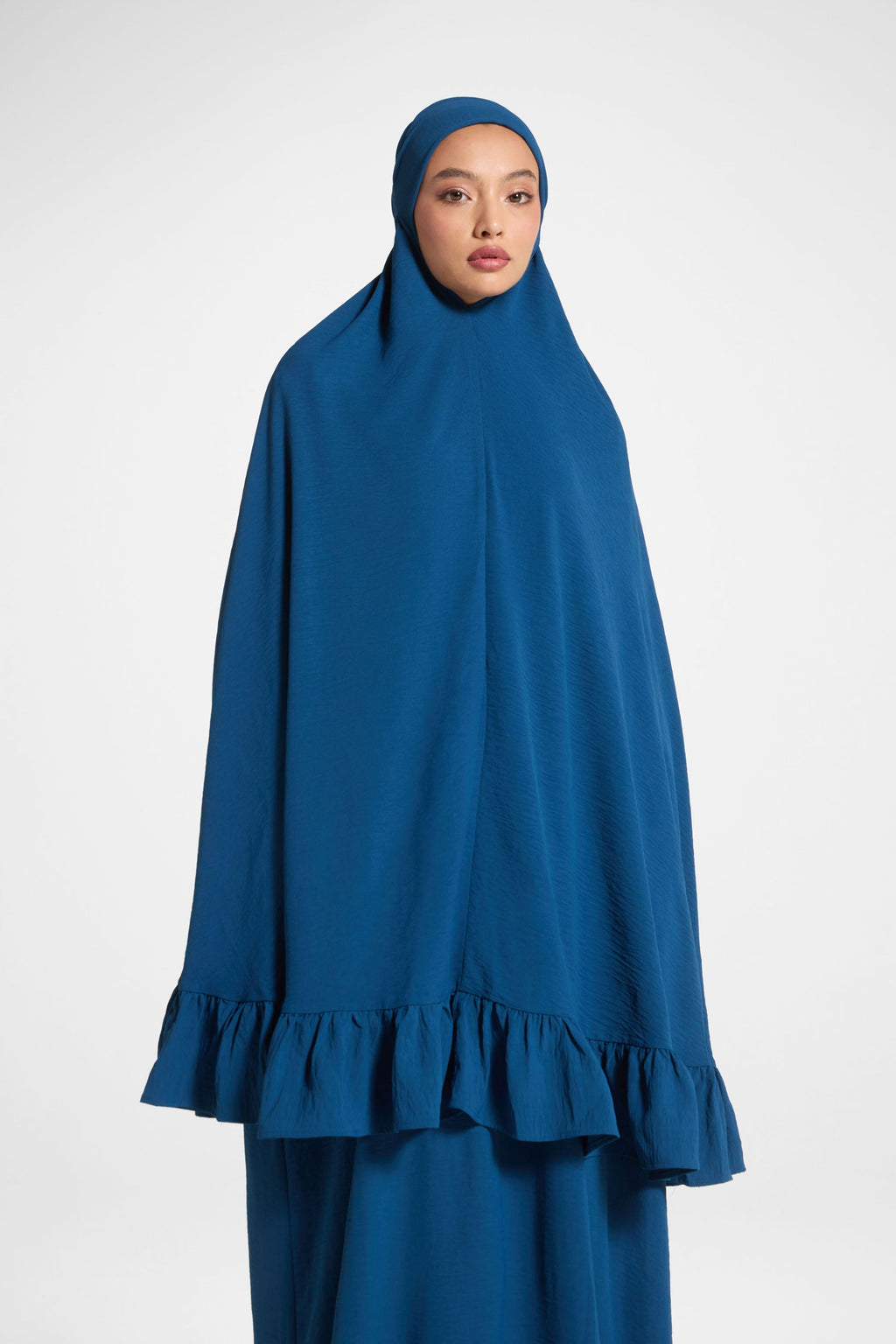 Ruffle Trim Prayer Set in Blue