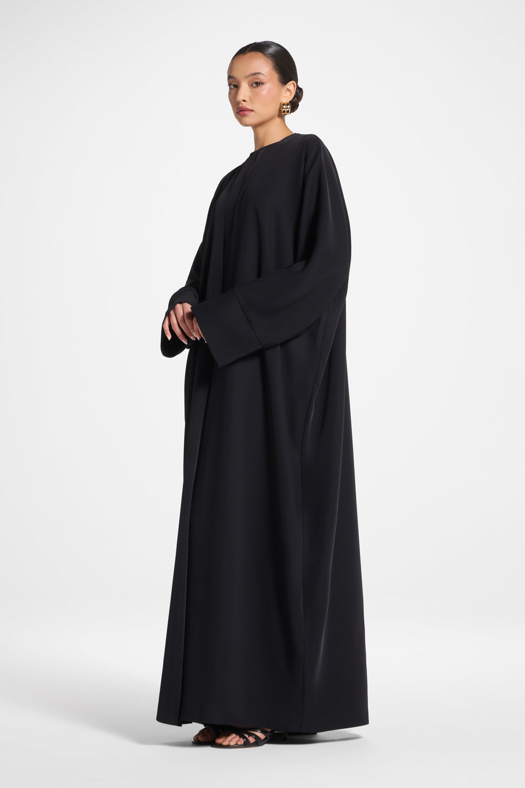 Nida Open Abaya with Cuff Sleeves
