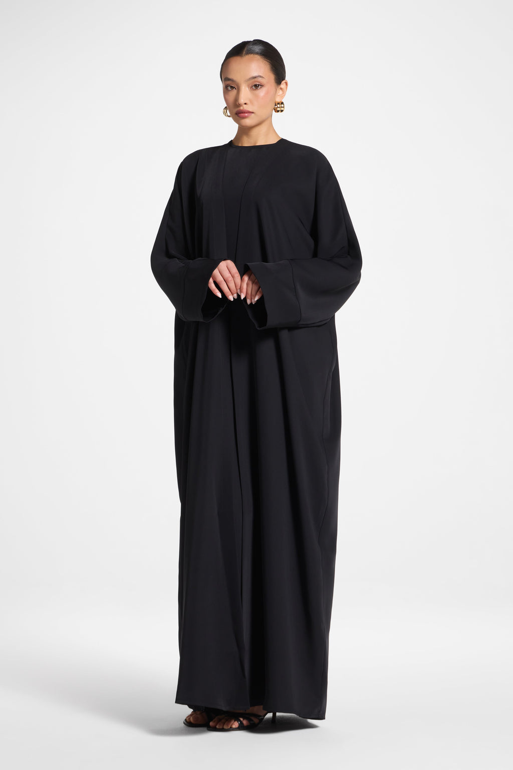 Nida Open Abaya with Cuff Sleeves
