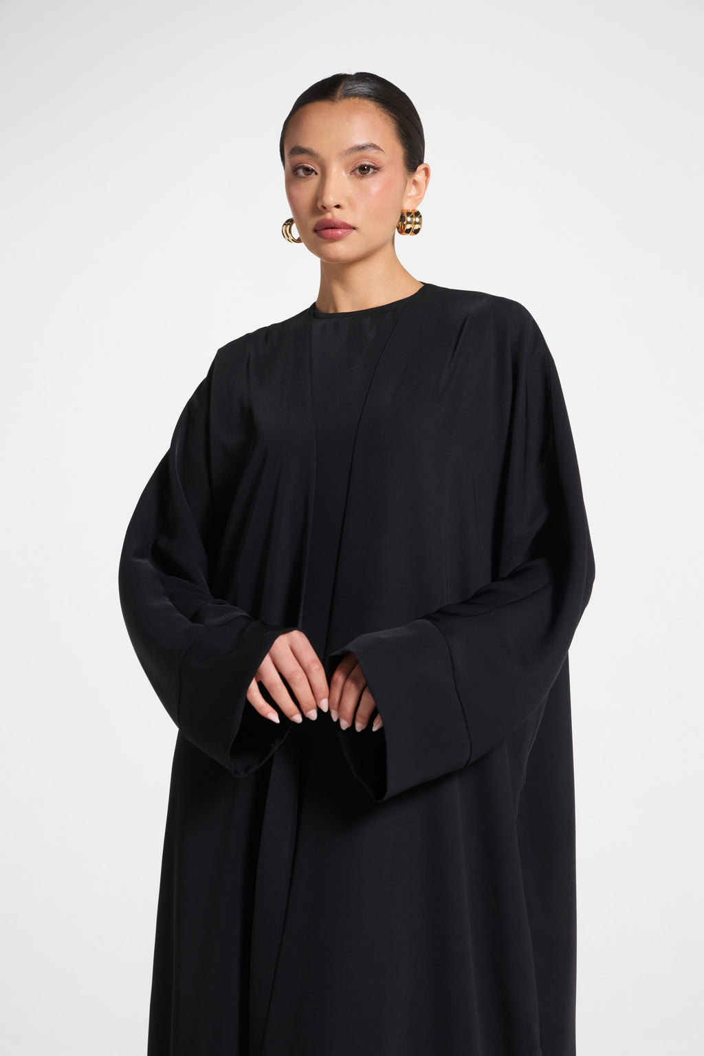 Nida Open Abaya with Cuff Sleeves