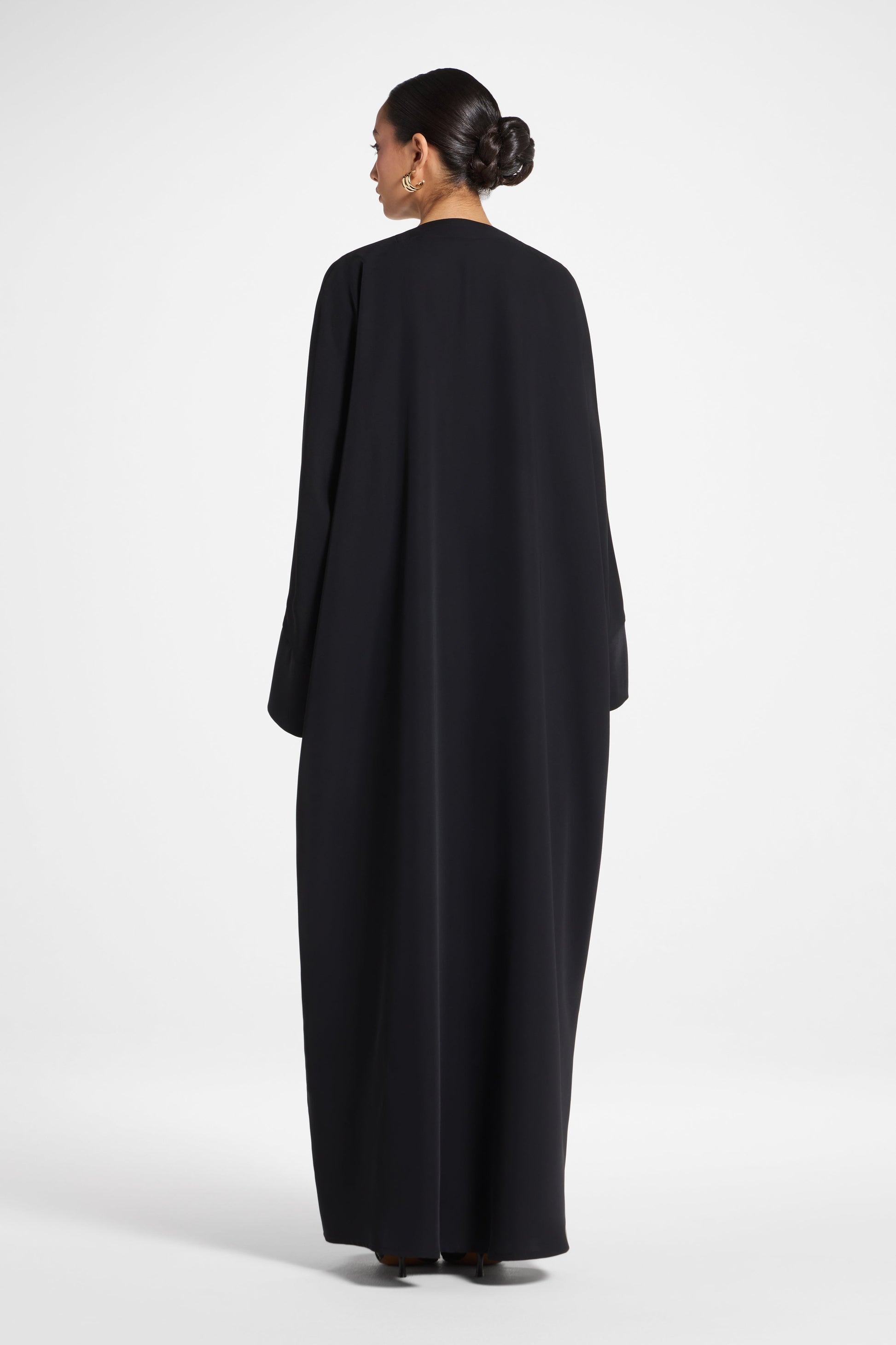 Nida Open Abaya with Cuff Sleeves