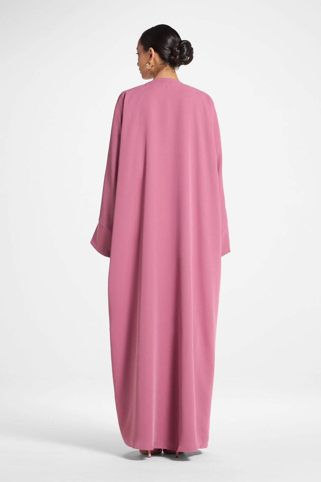 Vintage Rose Open Abaya in Signature Nida Fabric