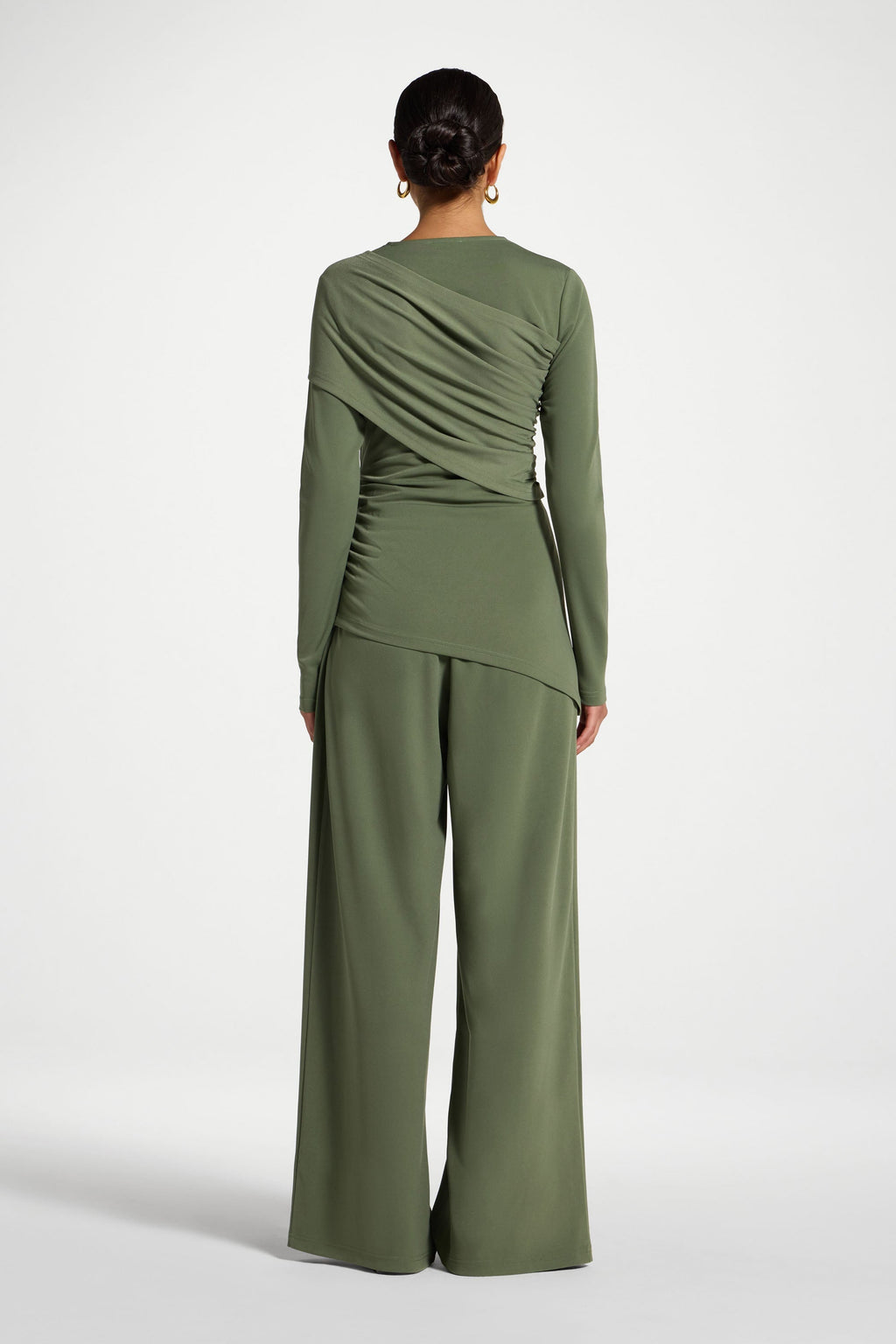 Tencel Wrap Top Green