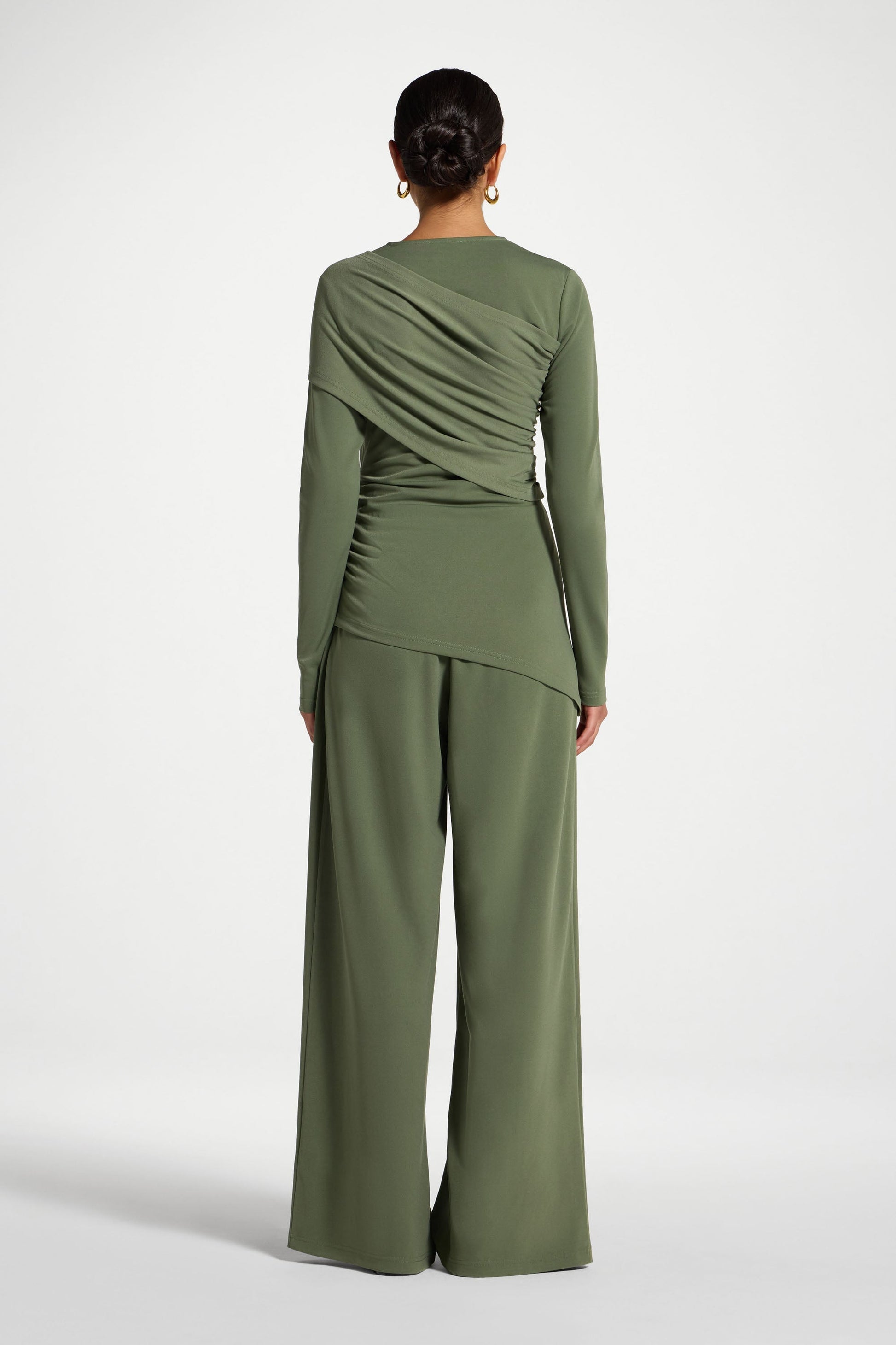 Tencel Wrap Top Green