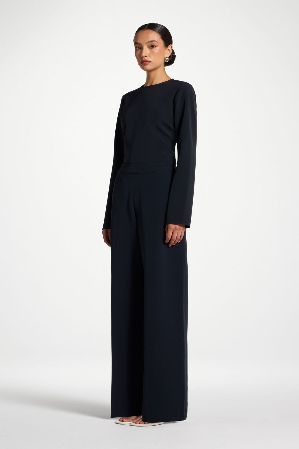 Women's Wide Leg Pants in Navy