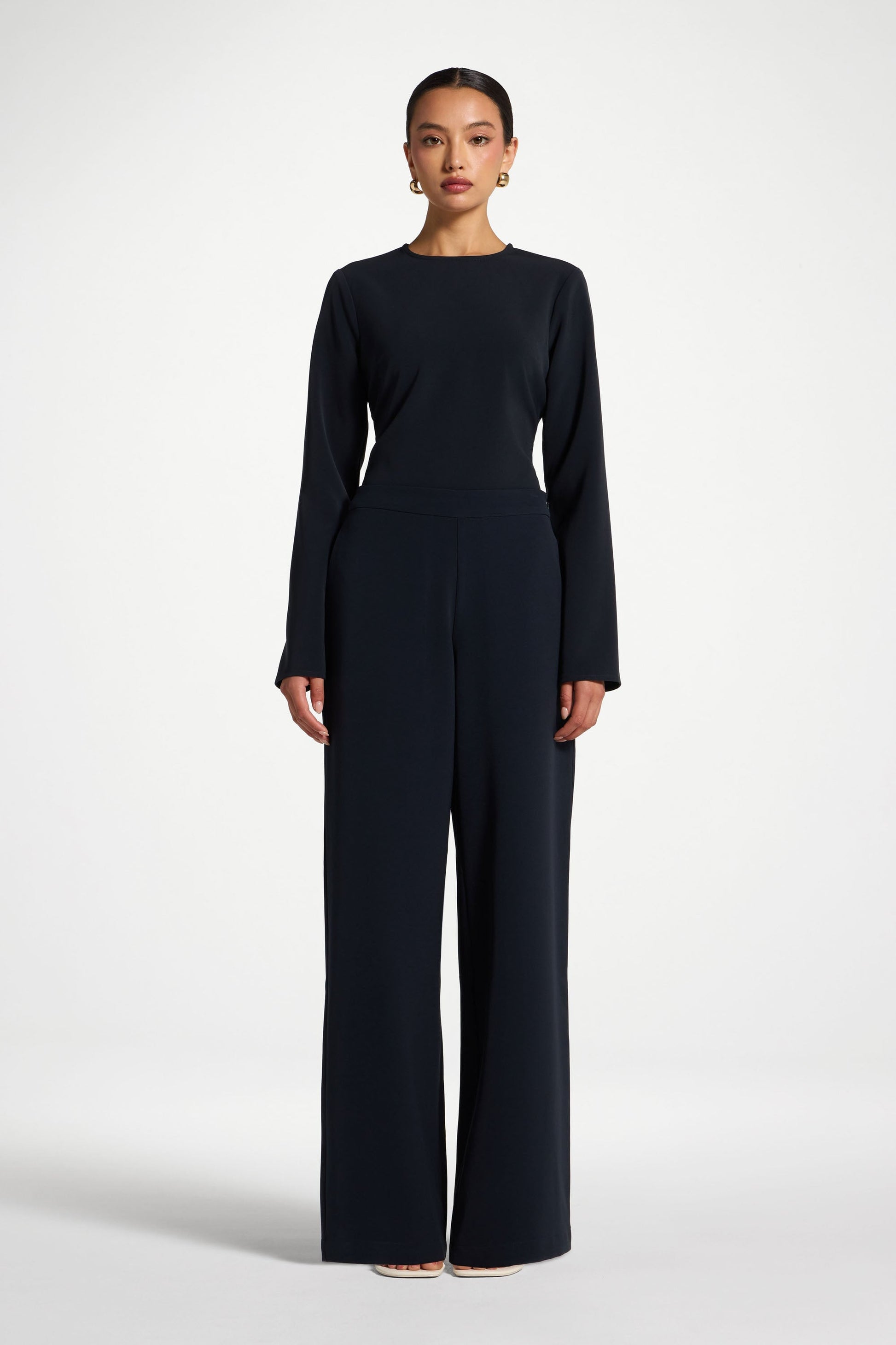 Women's Wide Leg Pants in Navy